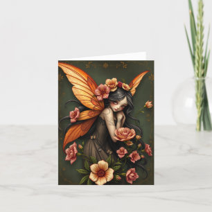 Schöne Fairy-Portrait-Karte Feiertagskarte