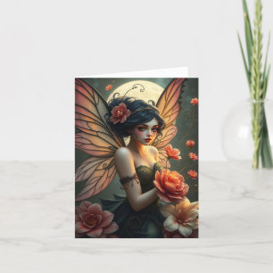 Schöne Fairy-Portrait-Karte Feiertagskarte