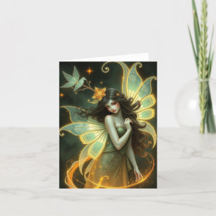 Schöne Fairy-Portrait-Karte Feiertagskarte