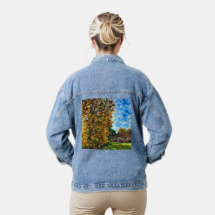 Schöne Fall Day Picture Denim Jacket Jeansjacke