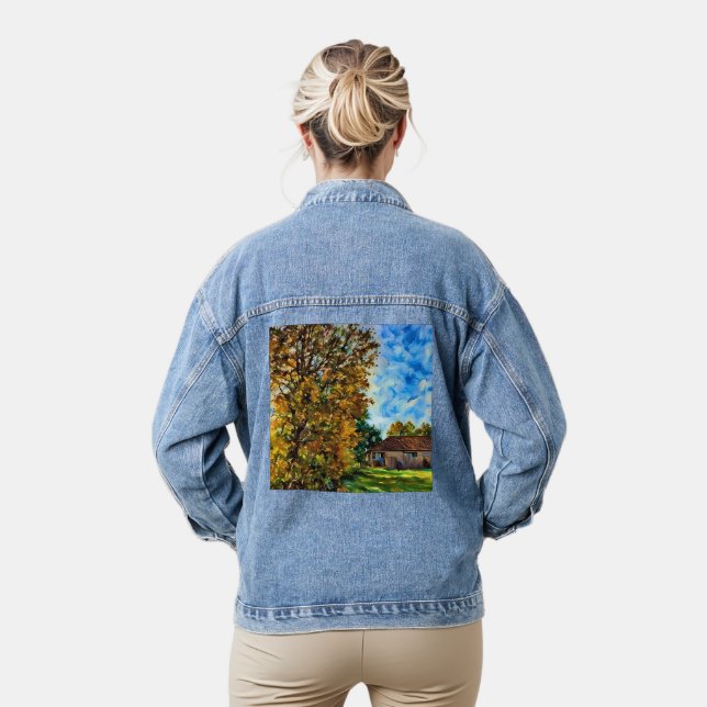 Schöne Fall Day Picture Denim Jacket Jeansjacke (Modell)