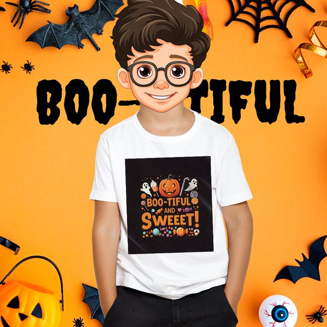 Schöne Familie | Matching Halloween Boys' T-Shirt (Boo-tiful And sweet Halloween Kids' T-shirt Family Matching Halloween Party Theme)