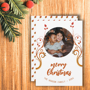 Schöne Familienfoto-Rotlaub-Frohe Weihnachten