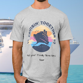 Schöne Familienurlaub-Kreuzfahrt Grau Personalisie T-Shirt