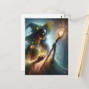 Schöne Fantasie Magische Natur Frau  Postkarte
