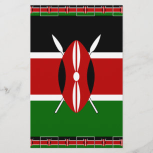 Schöne Fantastische Feminine Kenya Kenyan Fahnen Briefpapier