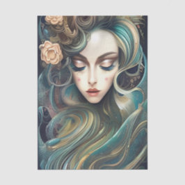 Schöne Fantasy-Frau Seidenpapier