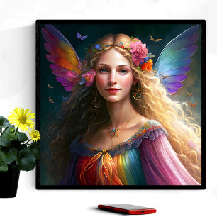 Schöne Fantasy Rainbow Fairy Poster