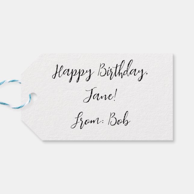 Schöne Farbdrucke Geschenkanhänger (Rückseite Horizontal)