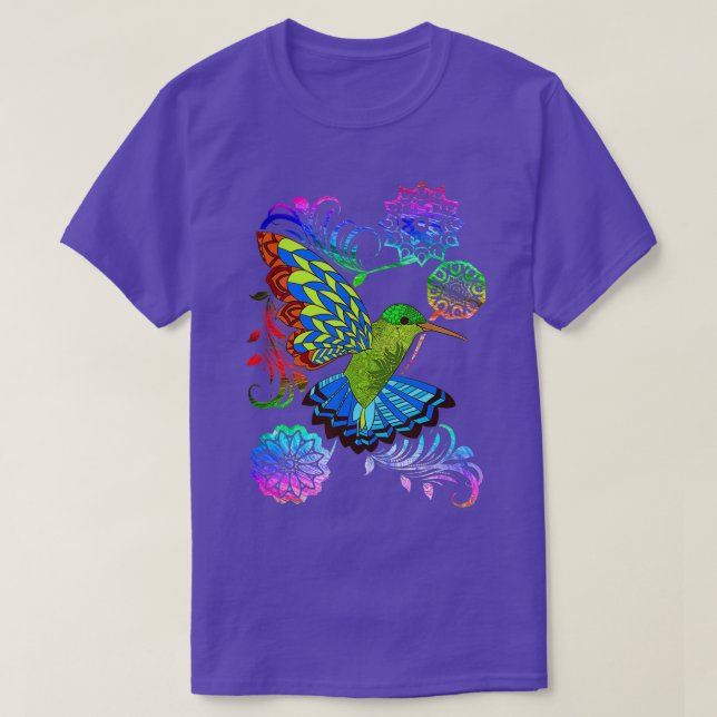 Schöne Farbe Hummingbird T-Shirt (Design vorne)