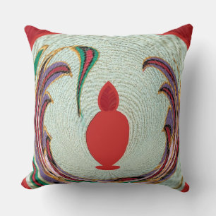 Schöne Farbe Rot, Weiß, Lila und Grün Kissen