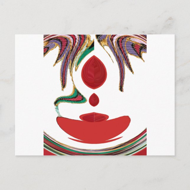 Schöne Farbe Rot, Weiß, Lila und Grün Postkarte (Vorderseite)