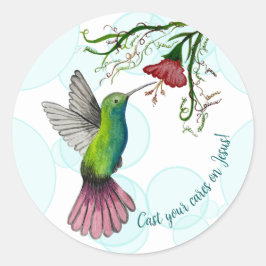 Schöne Farbe Wasserfarbe Hummingbird Sticker