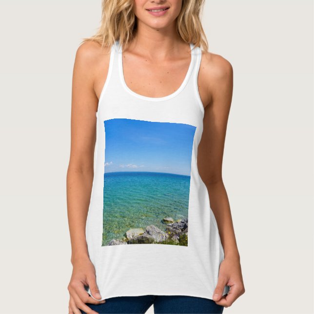 Schöne Farben am Ufer des Huron-Sees Tank Top (Vorderseite)