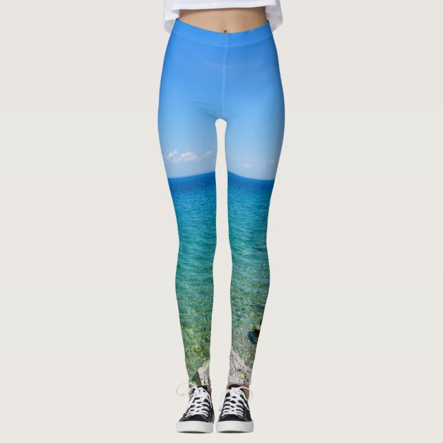 Schöne Farben des Huron-Sees Leggings (Vorderseite)