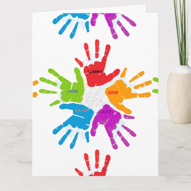 Schöne Farben für das schönste Jahr Karte (Vorderseite)