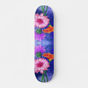 Schöne Farben Gerberas Skateboard Geschenk
