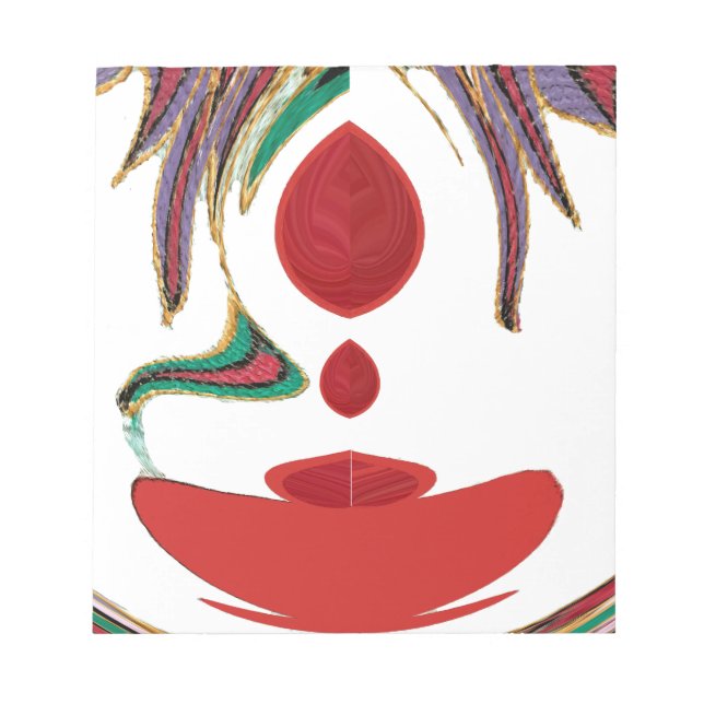 Schöne Farben in Rot, Weiß, Lila, Grün Notizblock (Vorderseite)