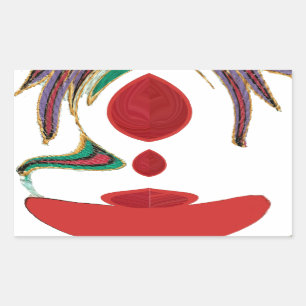 Schöne Farben in Rot, Weiß, Lila, Grün Rechteckiger Aufkleber