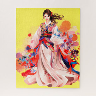 Schöne Farben Kimono Puzzle
