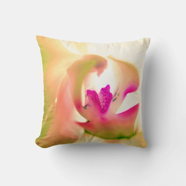 Schöne Farben Orchid Throw Kissen (Vorderseite)