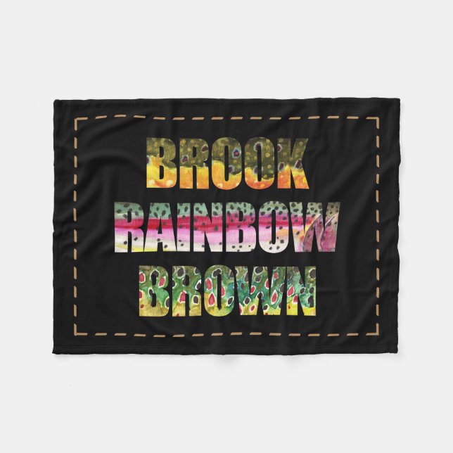 Schöne Farben von 3 Forellen Fleecedecke (Vorderseite (Horizontal))