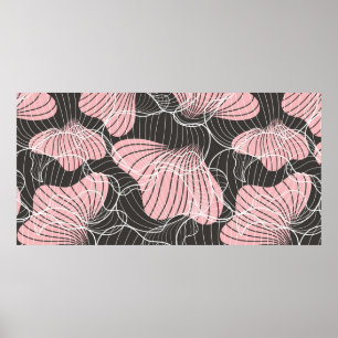 Schöne farbenfrohe abstrakte nahtlose Muster. Rück Poster