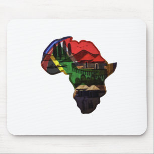 Schöne, farbenfrohe afrikanische Kartengestaltung Mousepad