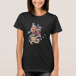 SCHÖNE FARBENFROHE AQUITELLEN-STIL KOI-FISCHE KUNS T-Shirt