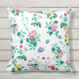 Schöne farbenfrohe Blume mit Blumen im Freien Kiss Kissen Für Draußen