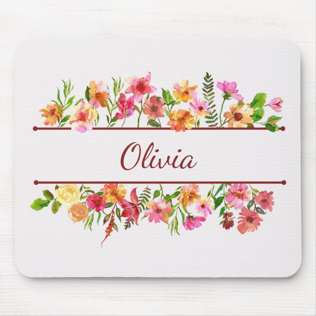 Schöne, farbenfrohe Blume Mousepad (Vorne)