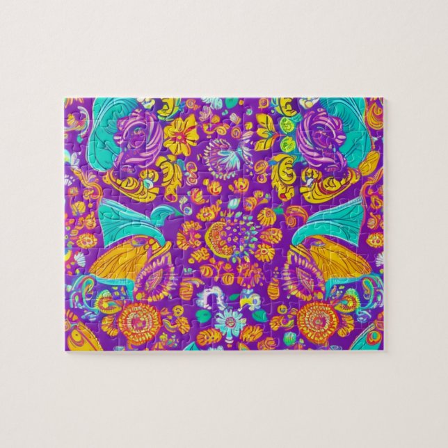 Schöne farbenfrohe Blume Puzzle (Horizontal)