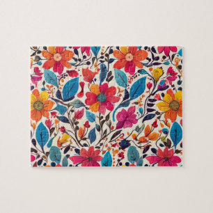 Schöne farbenfrohe Blume Puzzle