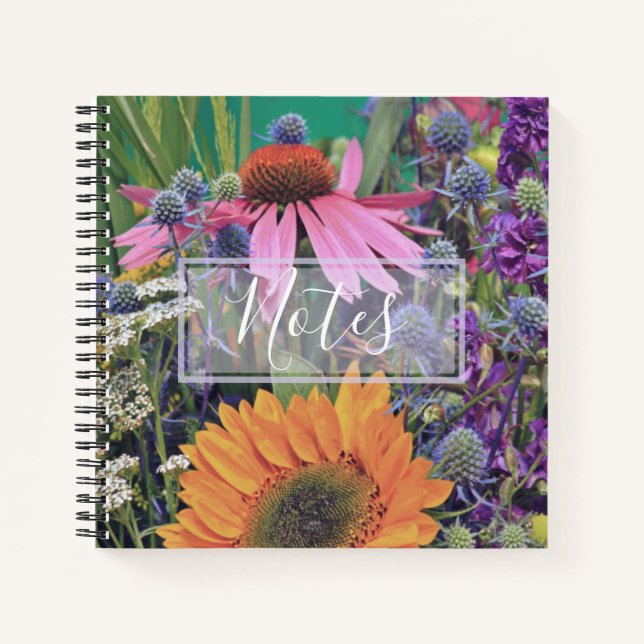 Schöne farbenfrohe Blumenmarkt-Notizen Notizbuch (Vorderseite)