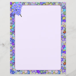 Schöne farbenfrohe Flora 8.5 x 11 Stationäre