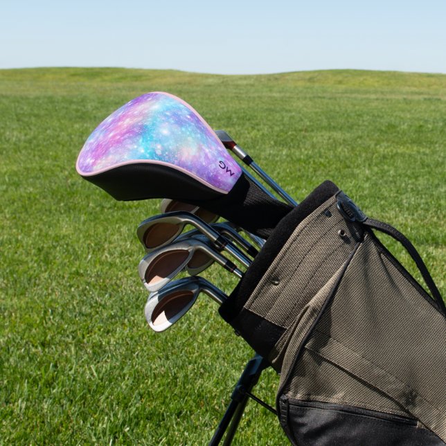 Schöne farbenfrohe glitzernde Hintergrund Golf Headcover (In SItu)