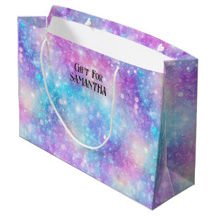 Schöne farbenfrohe glitzernde Hintergrund Große Geschenktüte