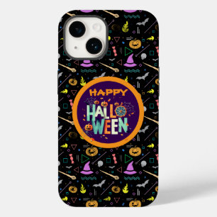 Schöne farbenfrohe gruselige Halloween-Muster Case-Mate iPhone 14 Hülle