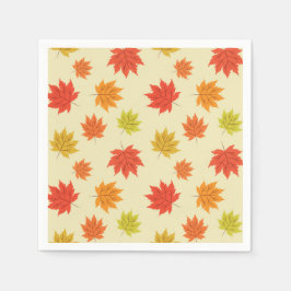Schöne farbenfrohe Herbstmaple Blätter Muster Serviette
