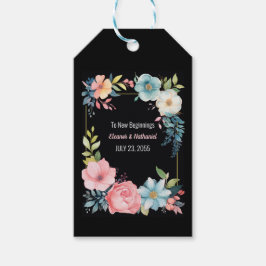 Schöne farbenfrohe Hochzeit der Flora Geschenkanhänger