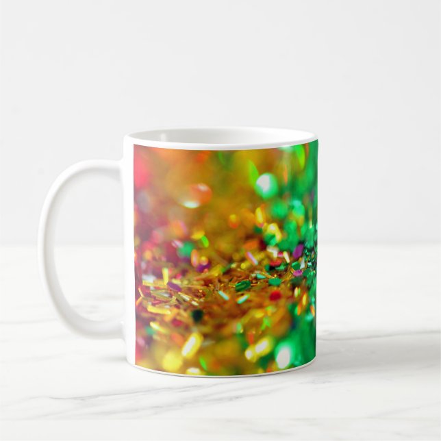 Schöne, farbenfrohe Kristalle Kaffeetasse (Links)