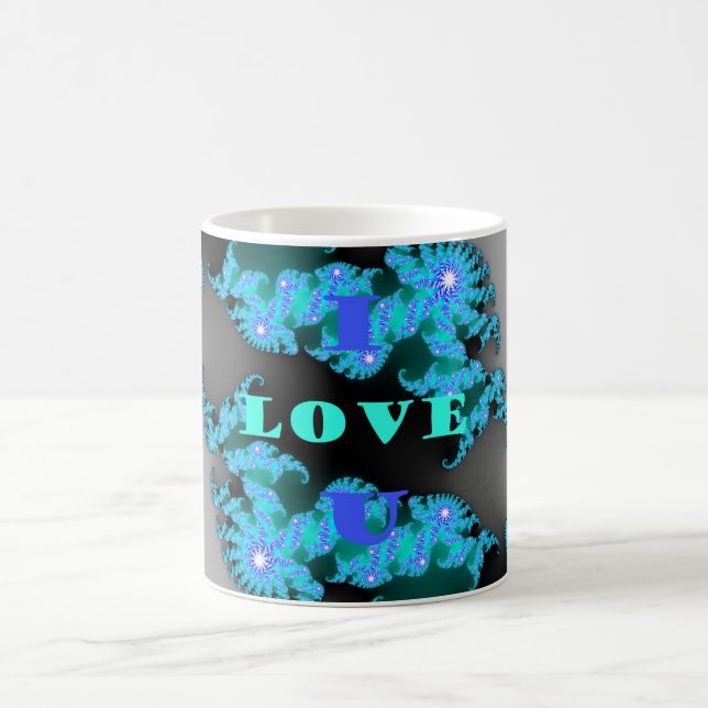 Schöne farbenfrohe Love Universum Vektordesign Kun Kaffeetasse (Mittel)