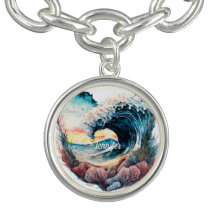 Schöne, farbenfrohe Ozeanwellen