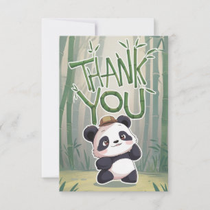 Schöne farbenfrohe Panda Dankeskarte