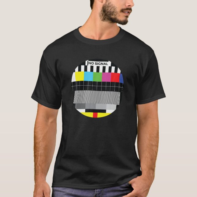 Schöne, farbenfrohe Prüfmuster-Klasse ohne Signal- T-Shirt (Vorderseite)
