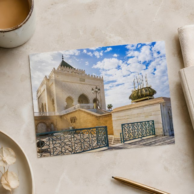 Schöne farbenfrohe Rabat-Architektur Postkarte (Morocco's Architecture Postcard )