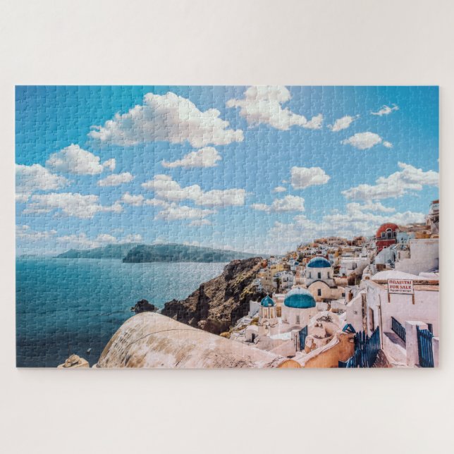 Schöne farbenfrohe Santorini Puzzle (Horizontal)