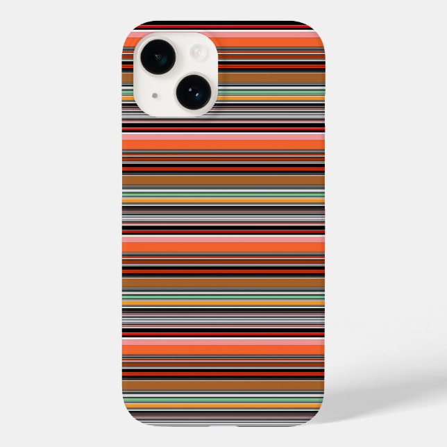 Schöne farbenfrohe Streifen Case-Mate iPhone Hülle (Rückseite)