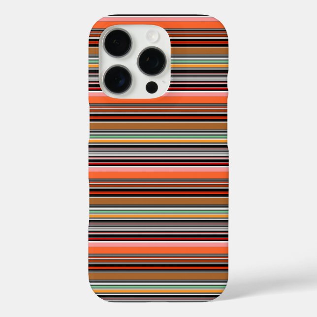 Schöne farbenfrohe Streifen Case-Mate iPhone Hülle (Rückseite)
