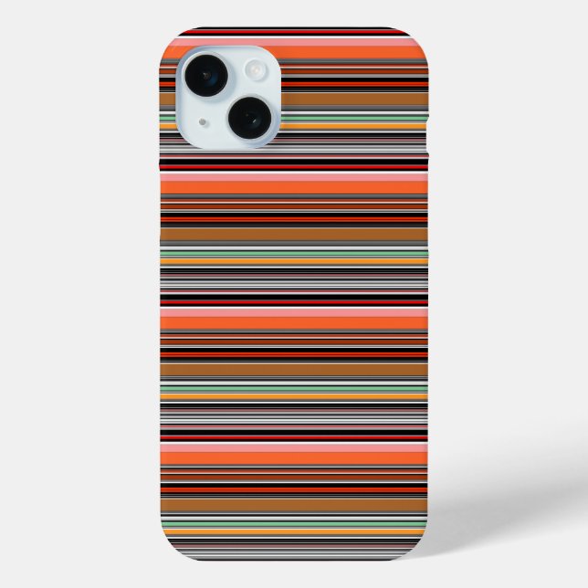 Schöne farbenfrohe Streifen Case-Mate iPhone Hülle (Rückseite)
